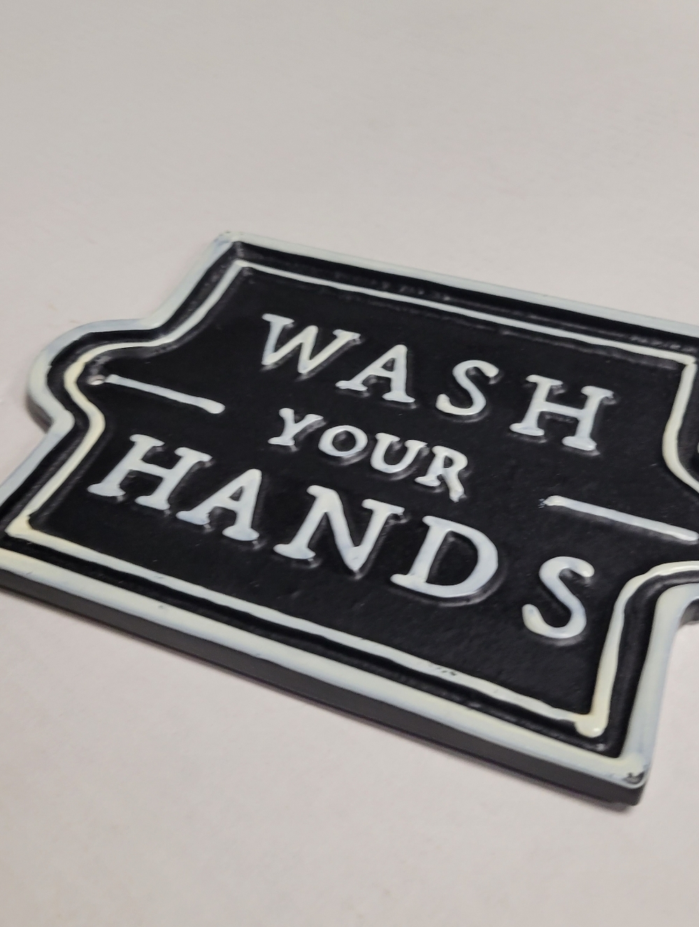 Hearth and Hand Black and White Wall Decor Sign, “Wash Your Hands”